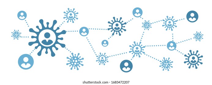 covid 19 infection network and infected locations coronavirus healthcare banner infection of polygons infographics line map danger prescription eruption world colourful scene multicolor earth phone he