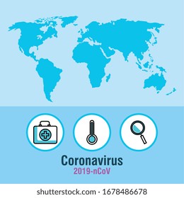 covid 19 infografía con diseño de mapas mundiales e iconos vectoriales