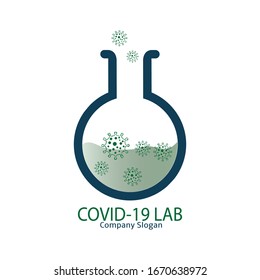 Covid - 19 lab logo design