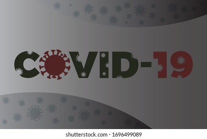Covid 19 lettering vector illustration