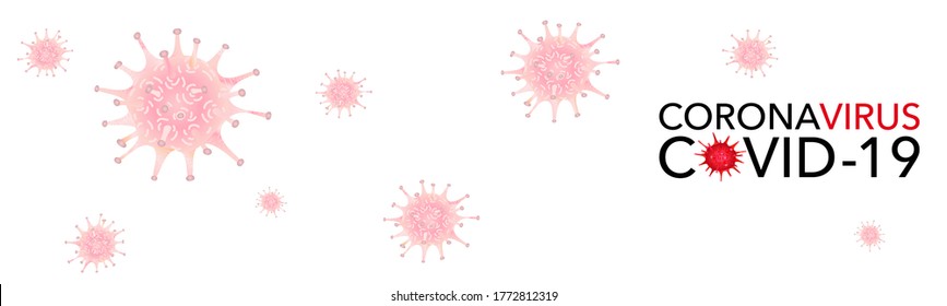 Covid 19, pandemic coronavirus, virus symbol, global warning. Covid-19 vector illustration background banner