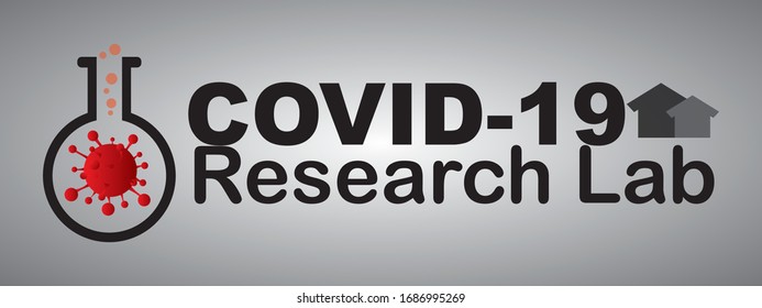 Covid 19 is a pandemic virus that easily spread. Coronavirus is infecting the world. Vector illustration research lab and test tube icon.