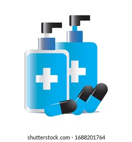 Covid 19 is a pandemic virus that easily spread interaction. Coronavirus is infecting the world. Always wash your hand and use hand sanitizer. Vector illustration.