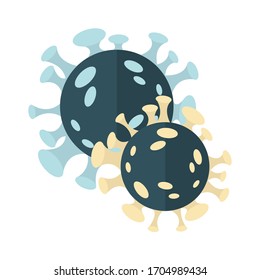 Covid 19 particle icon. nCov-2019 flat illustration. Vector.