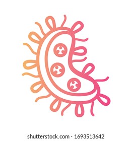cóvid 19 diseño de ilustración vectorial de estilo de gradiente lineal de partículas