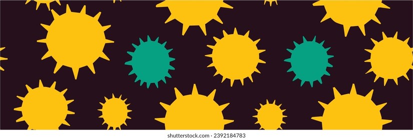 Covid 19 particle seamless pattern. Vector Illustration. For news about covid-19. EG.5. BA.2.86. Seamless pattern of blots.