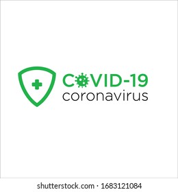 covid 19 pendemic logo vector
