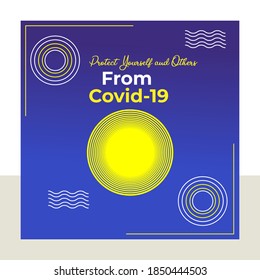 Diseño de plantilla de 19 publicaciones de Covid