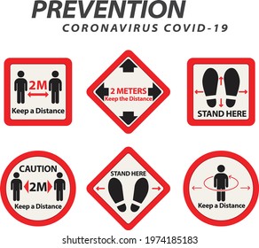 covid 19 preventions vector illustration and sticker design