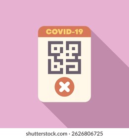 El código QR de Covid 19 muestra un Estado de rechazo