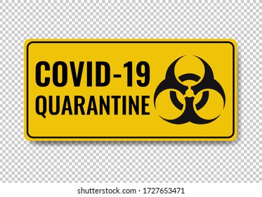 Covid 19 Sign With Transparent Background With Gradient Mesh, Vector Illustration