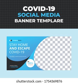 COVID -19 social media banner design  social media banner design modern and creative social media banner design medical health care banner template