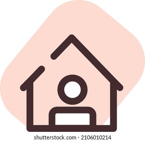 Covid 19 stay at home, illustration, vector on a white background.