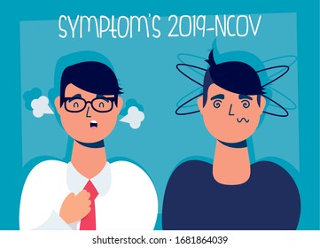 covid 19 symptoms of disease icon vector illustration design