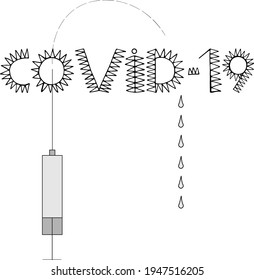 Covid 19 мedicine in syringe