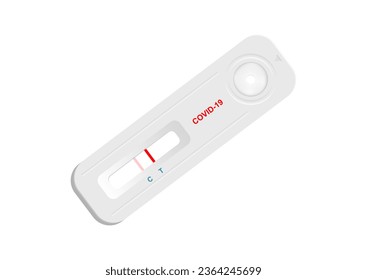 Covid 19 test with antigen test kit vector flat design