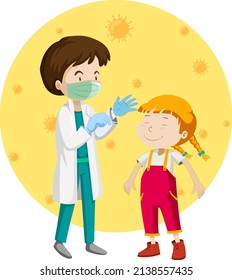 Covid 19 testing with antigen test kit illustration