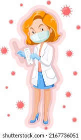 Covid 19 testing with antigen test kit illustration
