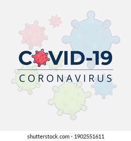 covid 19 text vector illustration