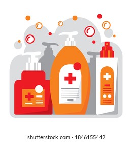 Se pueden utilizar 19 ilustraciones temáticas con una combinación de colores rojo, naranja y gris para diversos fines gráficos, tanto digitales como impresos, parte 1