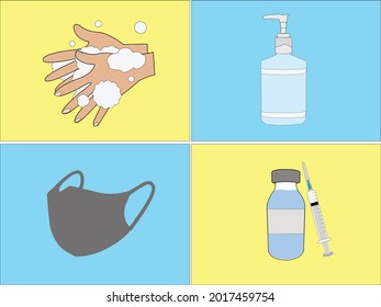 paquete vectorial temático covid 19