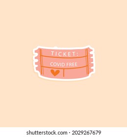 covid 19 vaccinated sticker for health care