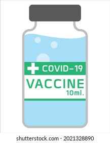 covid 19 vaccine bottle vector