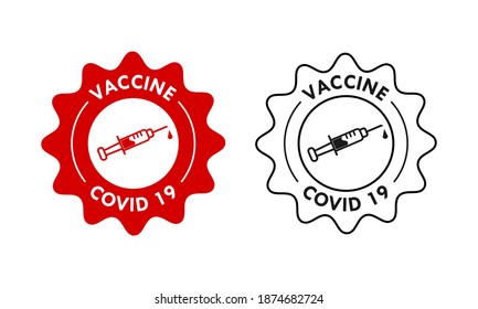 Covid 19 vaccine design logo template illustration