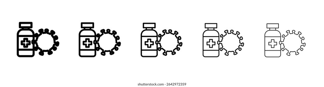 Covid 19 vaccine icon Flat design on isolated background
