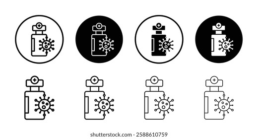 Covid 19 vaccine icon Simple outline vector logo