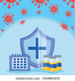 Covid 19 vaccine medical vaccine symbols