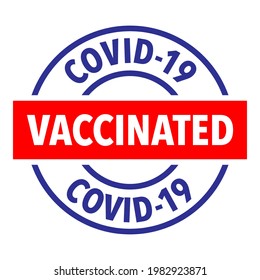 Covid 19 vaccine vector icon badge.