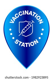 Covid 19 vaccine vector icon badge.