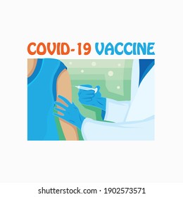 Covid 19 vaccine vector and illustration