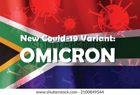 covid 19 variant omicron spreading warning banner viruses Africa flag Decor
