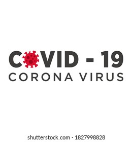COVID - 19 Vector Concept Illustration Flat Abstract STOP CORONA VIRUS Stiker Design. STOP Sign Covid -19 icon design ISOLATED, White and Red 