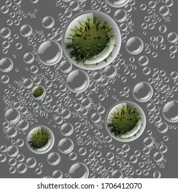 The Covid 19 virus can spread in the air. By relying on water droplets