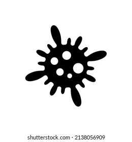 Covid 19 Virus Icon Vector. Dangerous Virus, Easy To Spread. Maintain A Distance