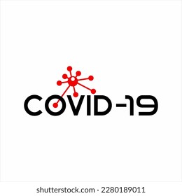 Covid 19 virus logo design. Global pandemic
