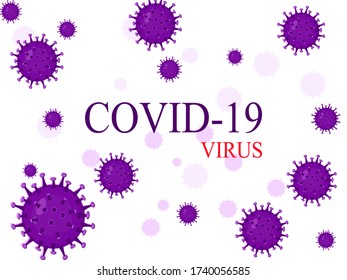 Covid 19 mensaje de virus en un fondo blanco y contiene la celda de virus. El concepto de propagación del virus