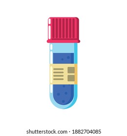 covid 19 virus test tube design of 2019 ncov cov and coronavirus theme Vector illustration