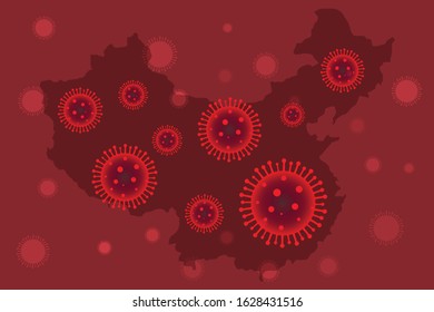 Covid 19or Viruses in Wuhan, China, are spreading around the world.Coronavirus 2019-nC0V Outbreak, Travel Alert concept. The virus attacks the respiratory tract, pandemic medical health risk