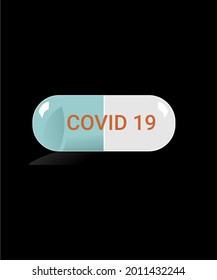 Covid capsule icon vector design.