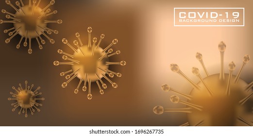COVID Coronavirus background concept. Coronavirus in Real 3D Illustration. concept SARS pandemic symbol. Isolated graphic design template