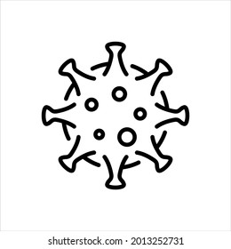 Diseño de símbolo de icono del vector del coronavirus codificado