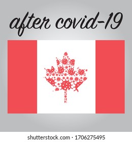 Covid flag after covid-19. Change flag with corona virus