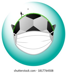 COVID and football match With the protection of each country