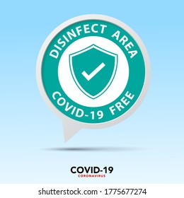 Covid free zone sign.Vector eps10
