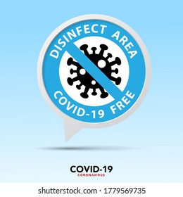 Covid Free Zone Sign.Vector Eps10