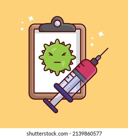 inyección de covid Ilustración vectorial en un fondo transparente.Símbolos de calidad premium. icono plano de línea vectorial para el concepto y el diseño gráfico.